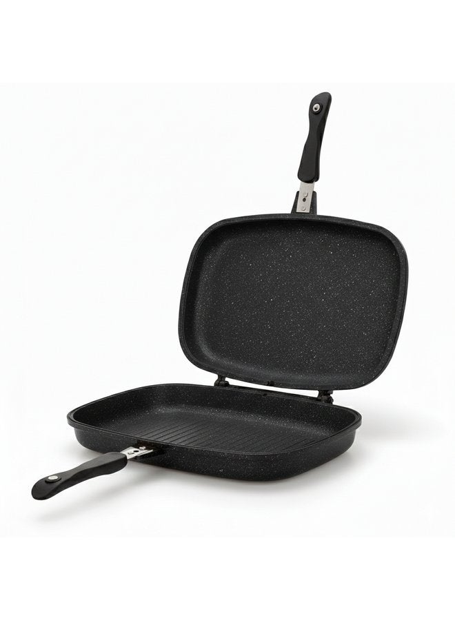 جلوري دبل جريل جرانيت غير لاصق لوكس مقاس 40 – اسود - Image 2